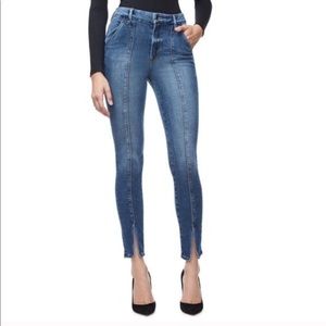 Good American Good Waist Pintuck Skinny Jeans